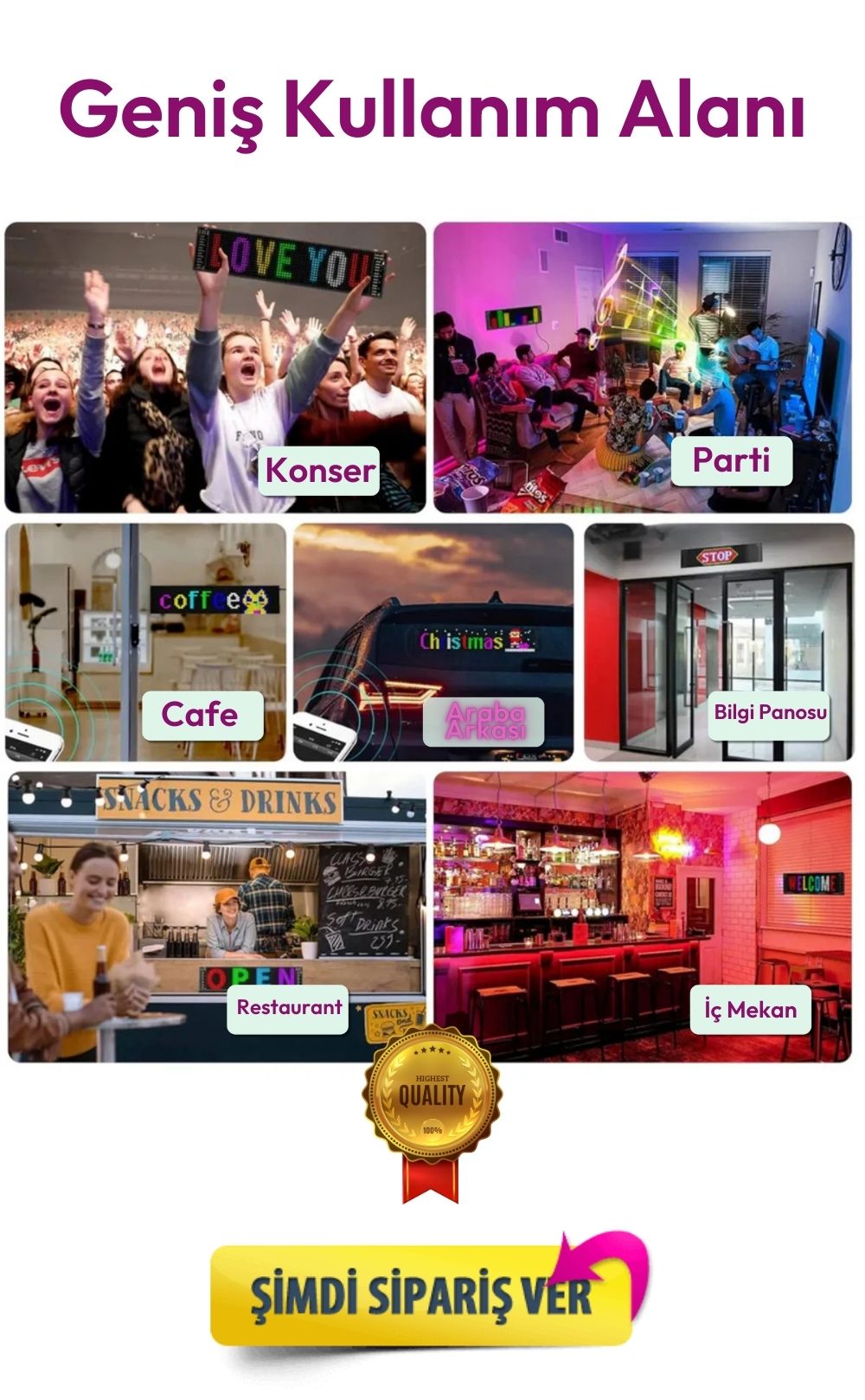 Led Matrix Panel Ücretsiz Kargo Kapıda Ödeme